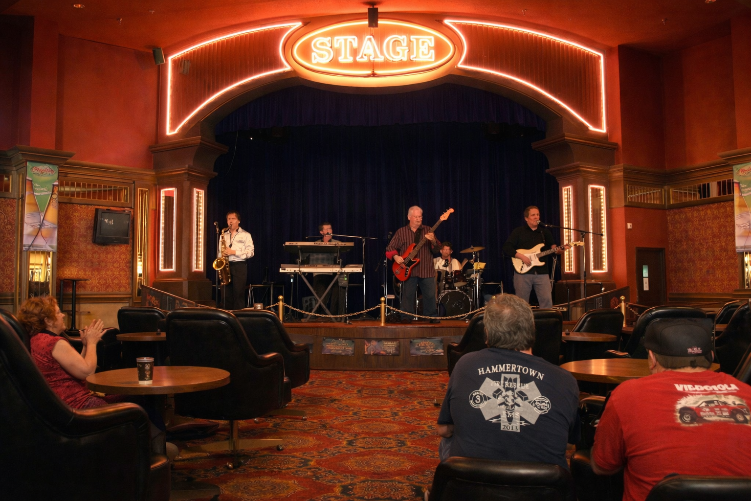 Show lounge with audience